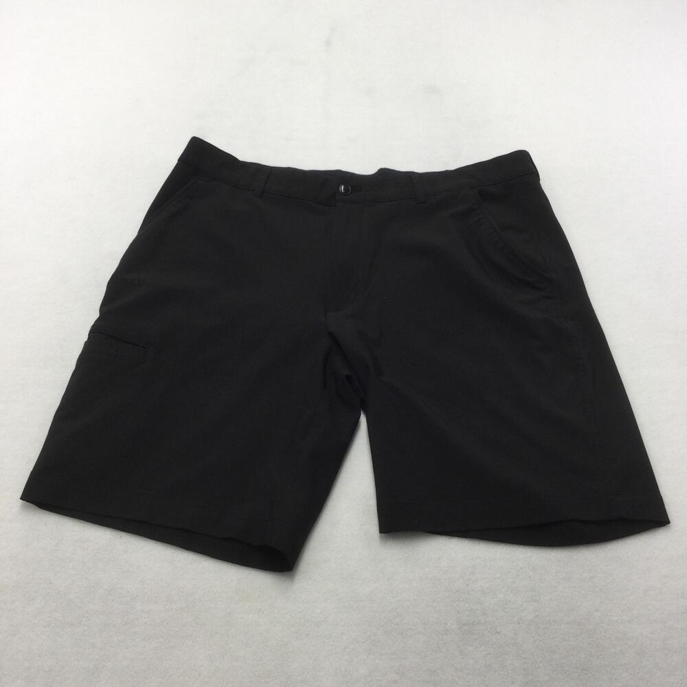 Greg Norman Shorts Mens 36 Black Golf Stretch 10 Inseam Pockets Performance